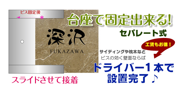 台座で固定のセパレート式