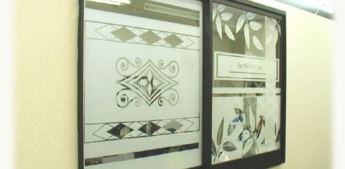 ガラス彫刻窓ガラス