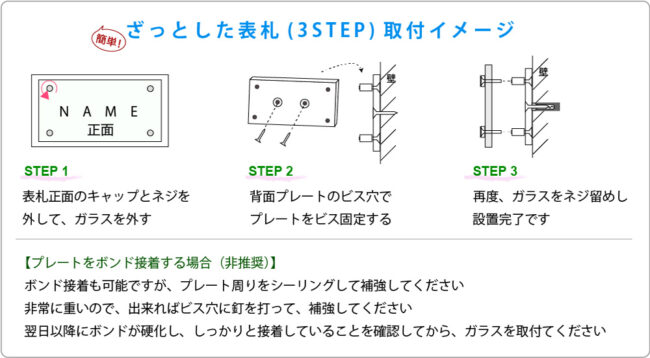 77％以上節約 表札 ガラス ステンレス<br>ＬＳ表札 幸せのクローバー 手作りガラス長方形200 <br>ひょうさつ